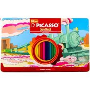 مداد رنگی شش پهلو 36 رنگ فلزی پیکاسو با طرح قطار