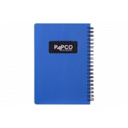 دفتر یادداشت یک خط متالیک 100 برگ آبی پاپکو کد NB-647