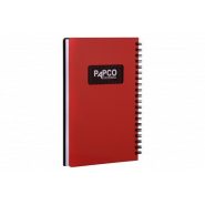 دفتر یادداشت یک خط متالیک 100 برگ قرمز پاپکو کد NB-647