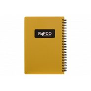 دفتر یادداشت یک خط متالیک 100 برگ زرد پاپکو کد NB-647