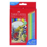 مداد رنگی پاستلی فابرکاستل (6+12رنگ-مقوایی)